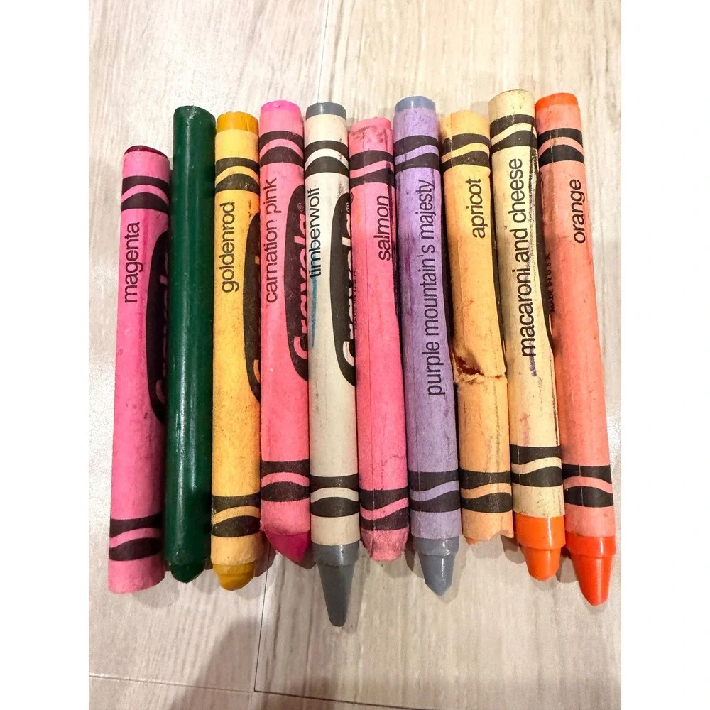 Vintage Crayola 64 Crayon Box w/ Sharpener Nickelodeon‎ Binney & Smith dandelion
